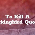 To Kill A Mockingbird Quotes